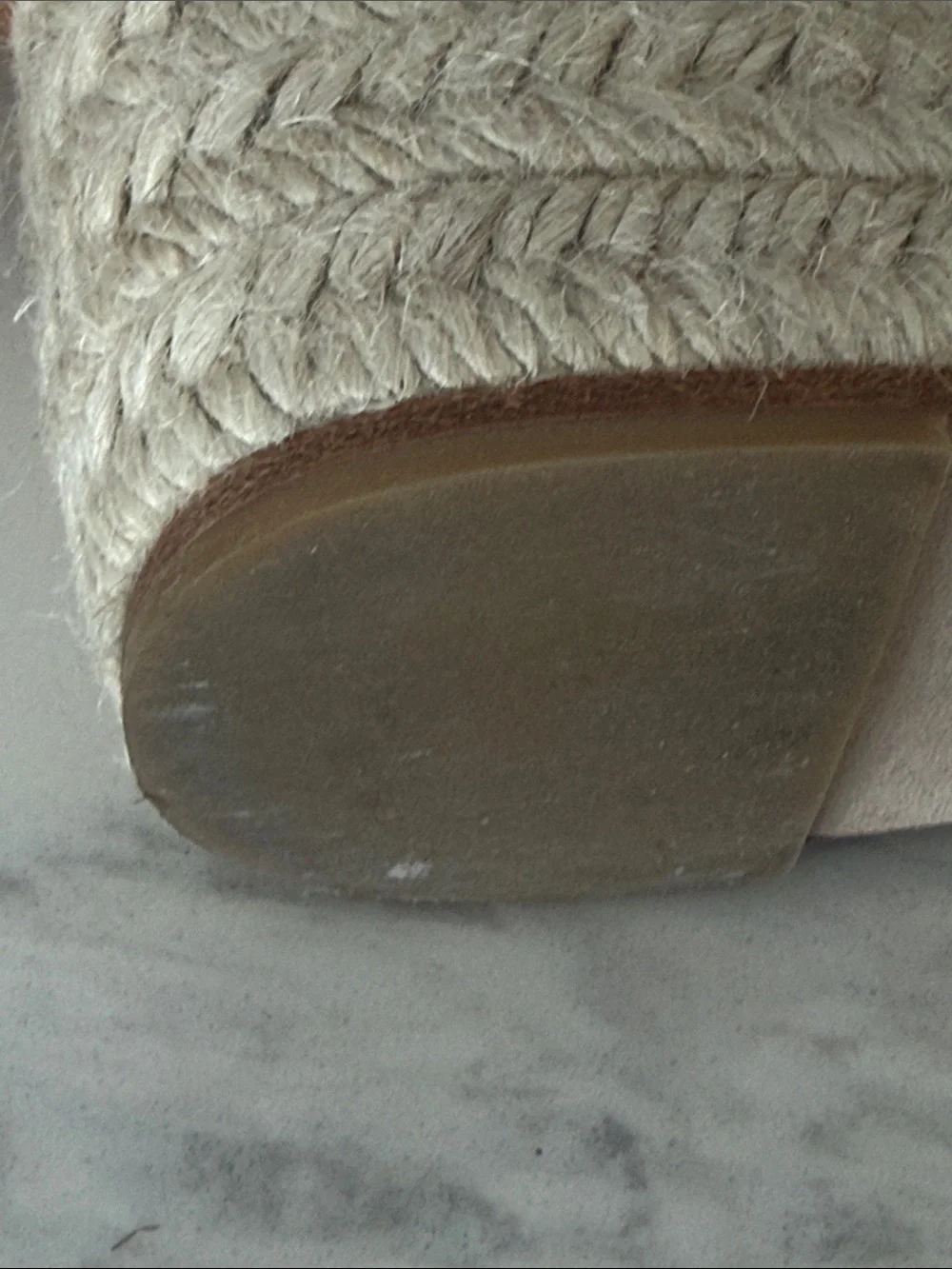 Hermes Tan Suede Espadrille Wedge size 38 Sandals